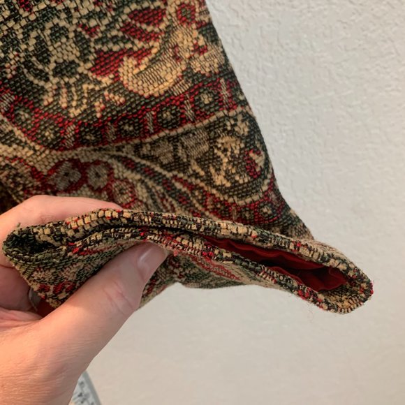 Harve Benard vintage tapestry jacket size 14P green red tan very good condition - Picture 13 of 13